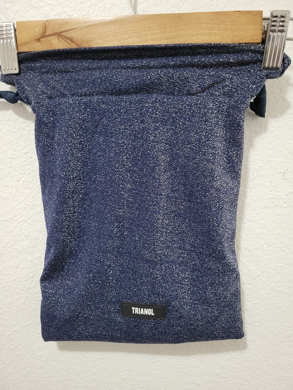 Triangl Cinch Pouch Navy Sparkle